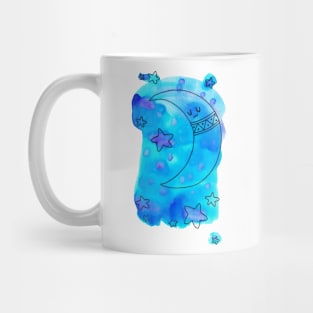 Sleepy Moon Watercolor Mug